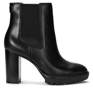 Lauren Ralph Lauren Layne Leather Black Heeled Boots